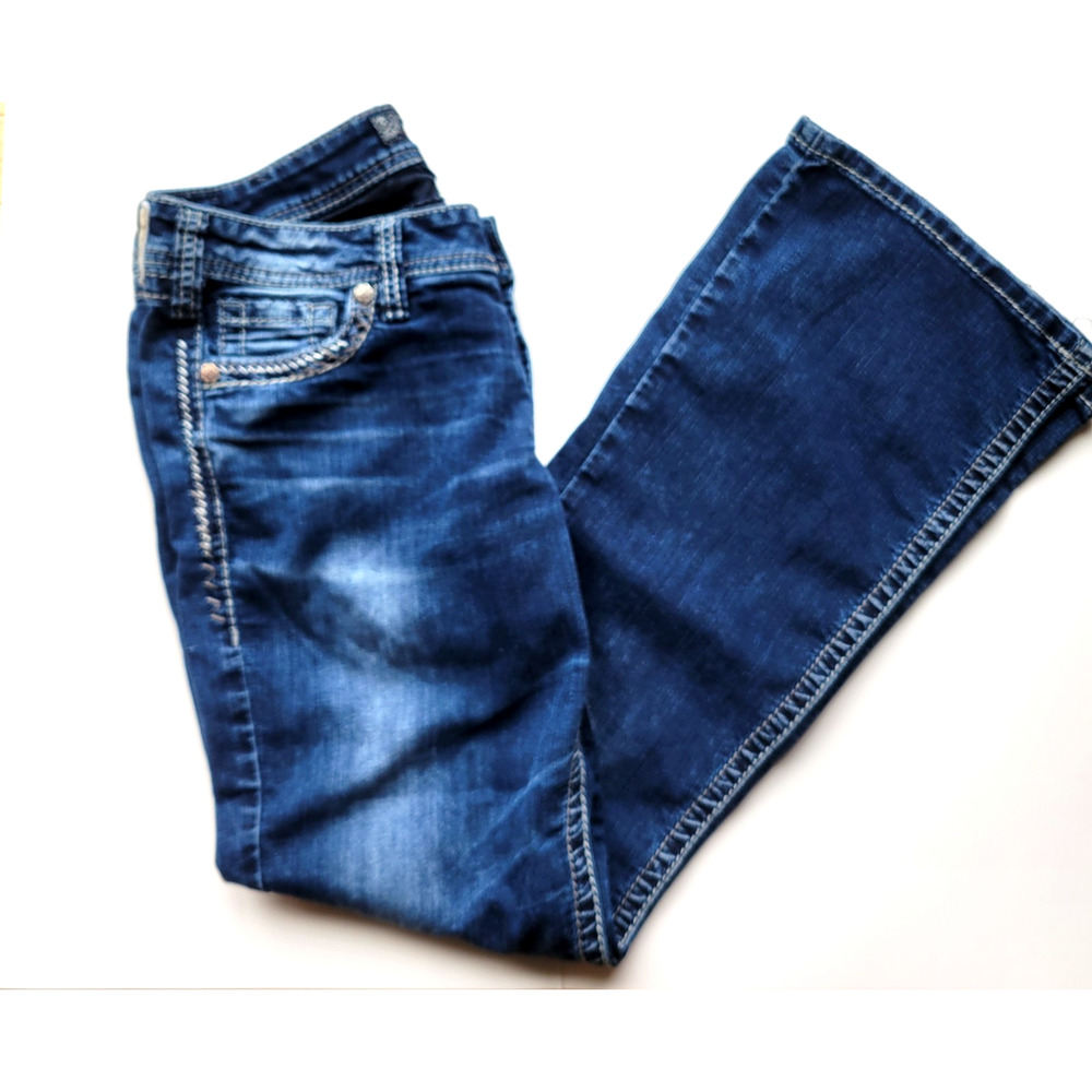 Silver Jeans Co Suki Low Bootcut Jeans Women’s W30 L31 Embellished Pockets